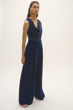 Load image into Gallery viewer, Satin and Crepe Wide Leg Jumpsuit