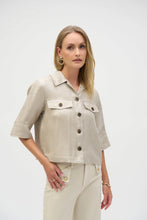 Load image into Gallery viewer, Linen Blend Boxy Jacket