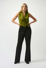 Load image into Gallery viewer, Recycled Satin Tie Neck Top