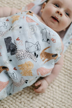 Load image into Gallery viewer, Muslin Hooded Towel Set - Honey Puppies