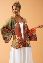 Load image into Gallery viewer, Sage Kaleidoscope Floral Kimono Jacket