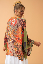 Load image into Gallery viewer, Sage Kaleidoscope Floral Kimono Jacket