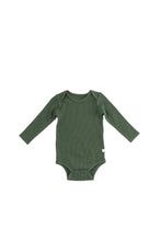 Load image into Gallery viewer, Waffle Long Sleeve Bodysuit - Spruce Green