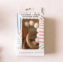 Load image into Gallery viewer, Hayes Silicone + Wood Teether Ring