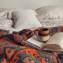 Load image into Gallery viewer, Crochet Pillow with Tassels (Gray) - 15x15"