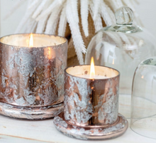 Load image into Gallery viewer, Gold Amber Spruce Cloche Candle - Large