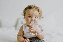 Load image into Gallery viewer, Classic Pacifier Clip - Wood+ Moonstone