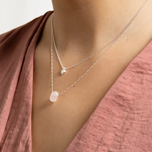 Load image into Gallery viewer, Silver Heart Chakra Necklace