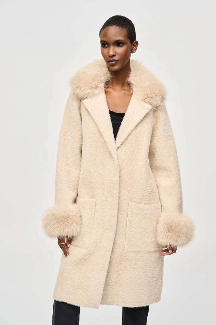 Cream faux fur shrug discount
