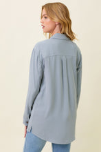 Load image into Gallery viewer, Collar Button Down Shirt - Blue Grey
