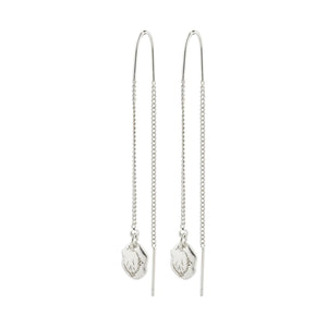 Jola Long Chain Earrings - Silver