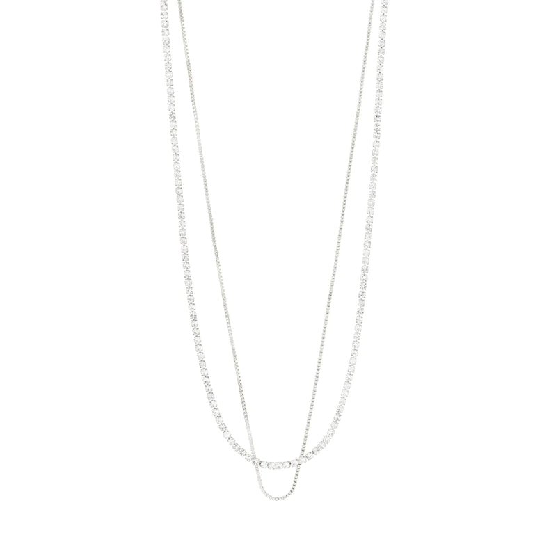 Mille 2-in-1 Crystal Necklace - Silver