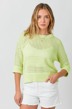 Load image into Gallery viewer, Lime Eyelet Sweater
