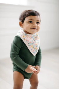 Waffle Long Sleeve Bodysuit - Spruce Green