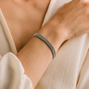 Tennis Layered Bracelet - Silver