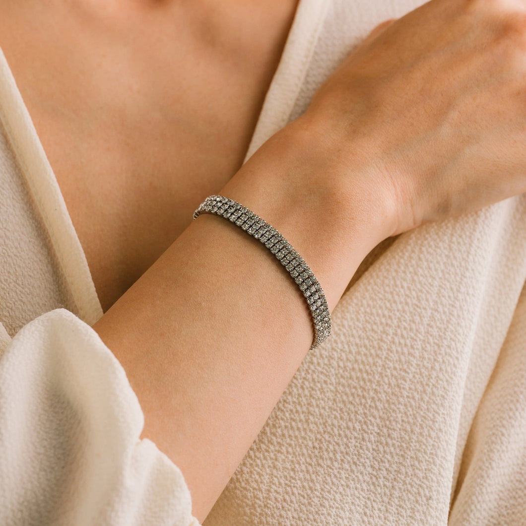 Tennis Layered Bracelet - Silver