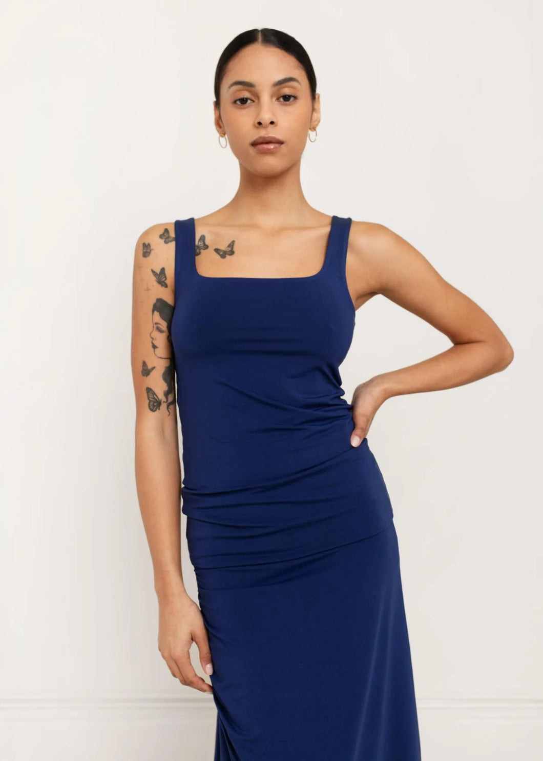 Alina Double Layered Tank - Future Dusk