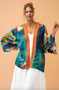 Midnight Hare and Moon Kimono Jacket