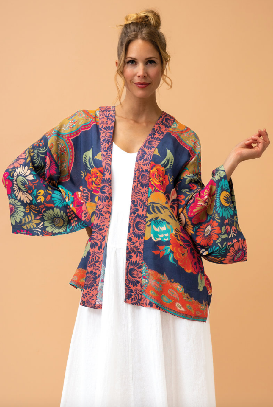 Ink Vintage Floral Kimono Jacket