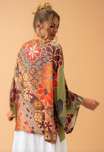 Load image into Gallery viewer, Sage Kaleidoscope Floral Kimono Jacket
