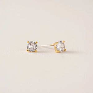 Solitaire Crystal Fete Stud Earrings