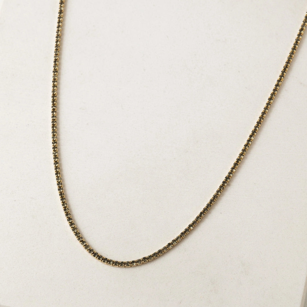 Tennis Necklace - Black Diamond