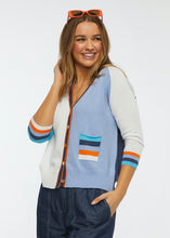 Load image into Gallery viewer, Denim Colour Block Cardigan
