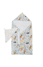 Load image into Gallery viewer, Muslin Hooded Towel Set - Honey Puppies
