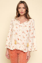 Load image into Gallery viewer, Printed Flowy Blouse - Cream
