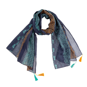 Mykonos Block Print Scarf