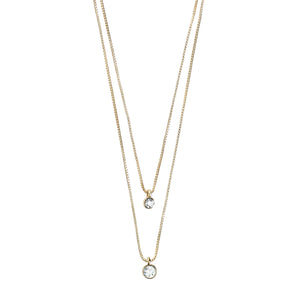 Lucia 2-in-1 Crystal Necklace - Gold