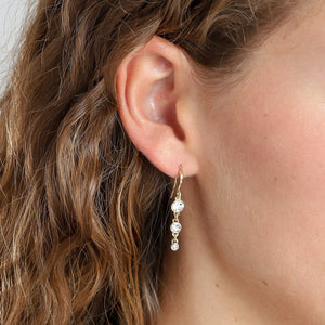 Lucia Crystal Earrings - Gold