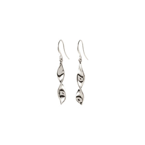 Elaine Twirl Earrings - Silver