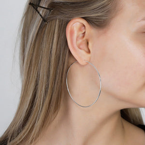 Sanne 60mm Earrings - Silver