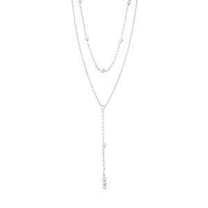 Kamari Crystal Necklace - Silver