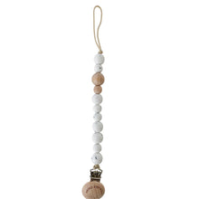 Load image into Gallery viewer, Classic Pacifier Clip - Wood+ Moonstone
