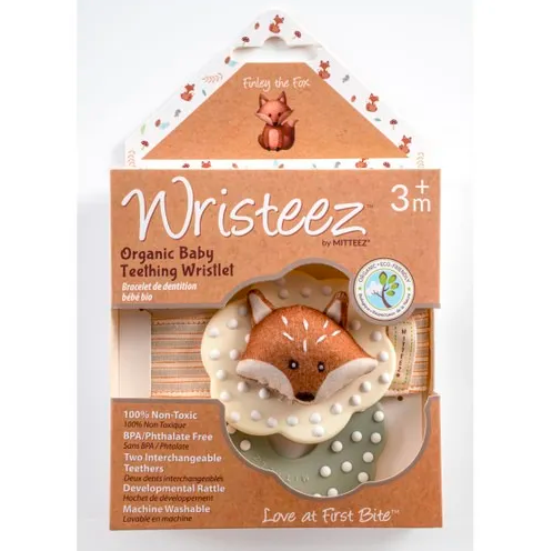 Wristeez Organic Teething Wristlet Rattle - Finley the Fox