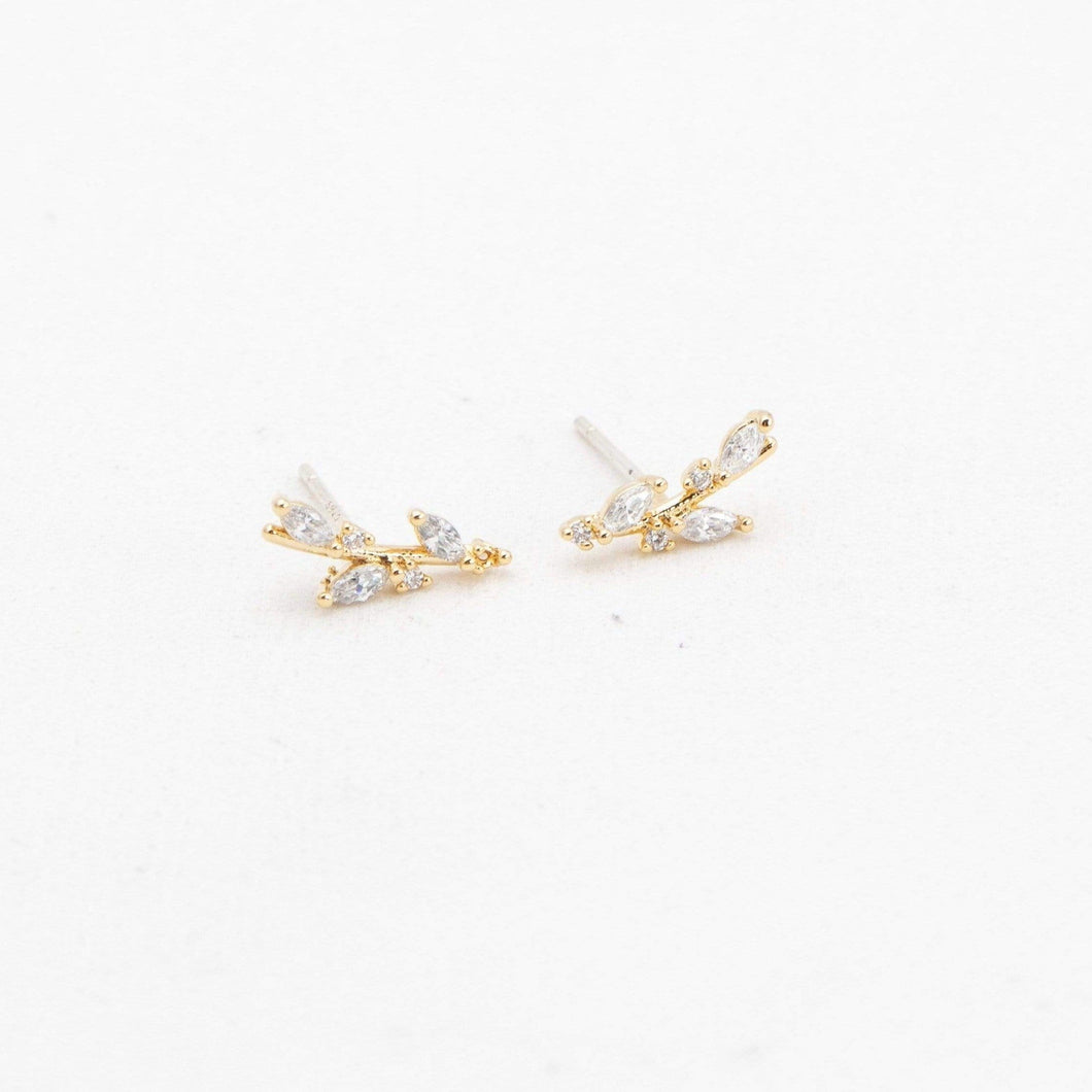 Olive Climber Earrings - Gold