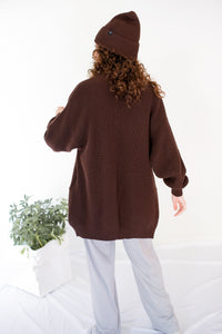 Opal Oversized Cardigan - Dark Espresso