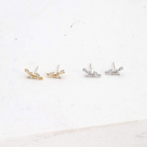 Olive Climber Earrings - Silver