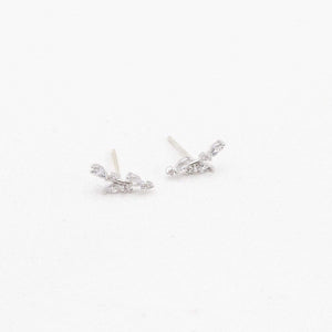 Olive Climber Earrings - Silver