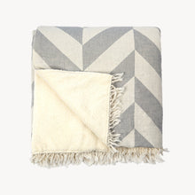 Load image into Gallery viewer, Large Chevron Fleece-Lined Throw
