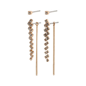 Jolene Crystal Earrings - Rose Gold