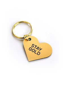Stay Gold Heart Keytag